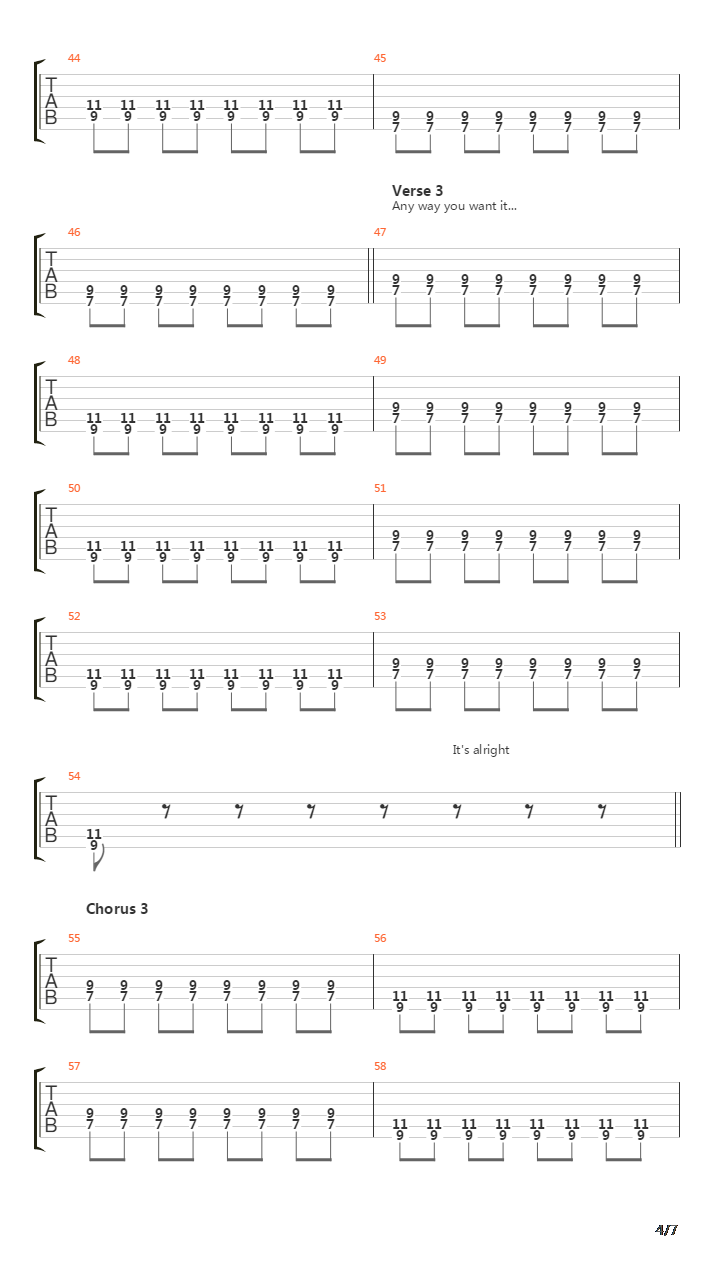 Any Way You Want It吉他谱