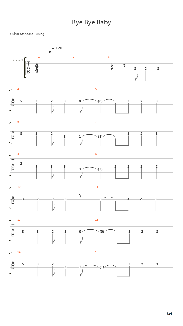 Bye Bye Baby吉他谱