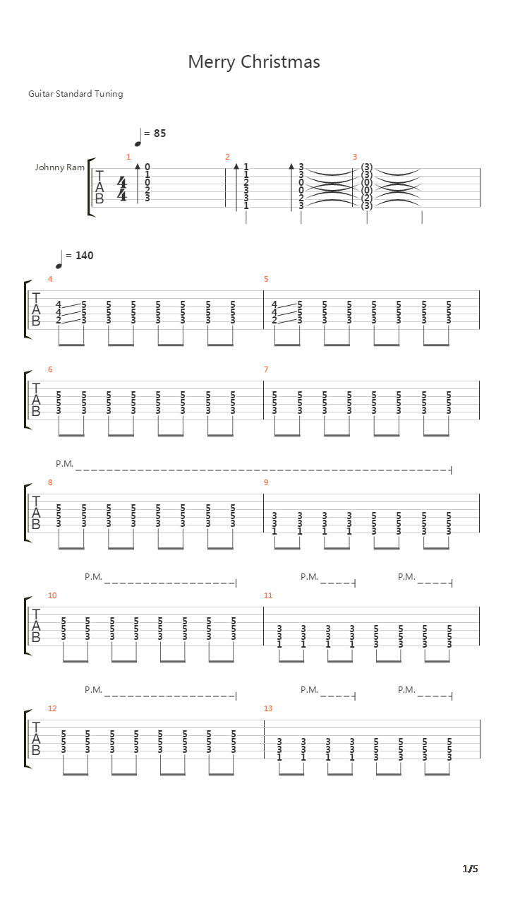 Merry Christmas I Dont Want To Fight Tonight吉他谱