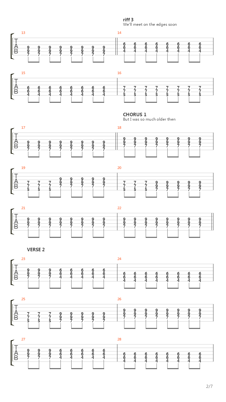 My Back Pages吉他谱