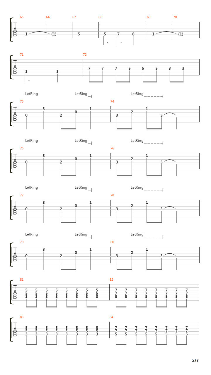 Pet Sematary吉他谱