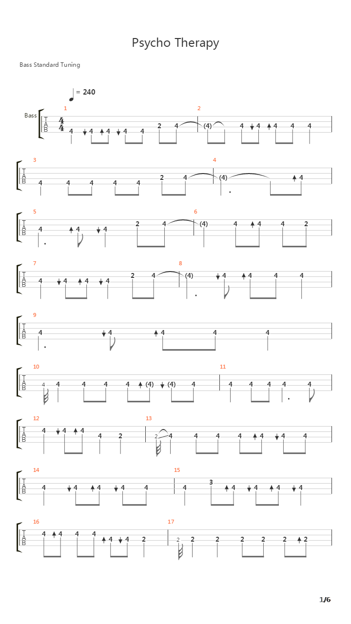 Psycho Therapy吉他谱