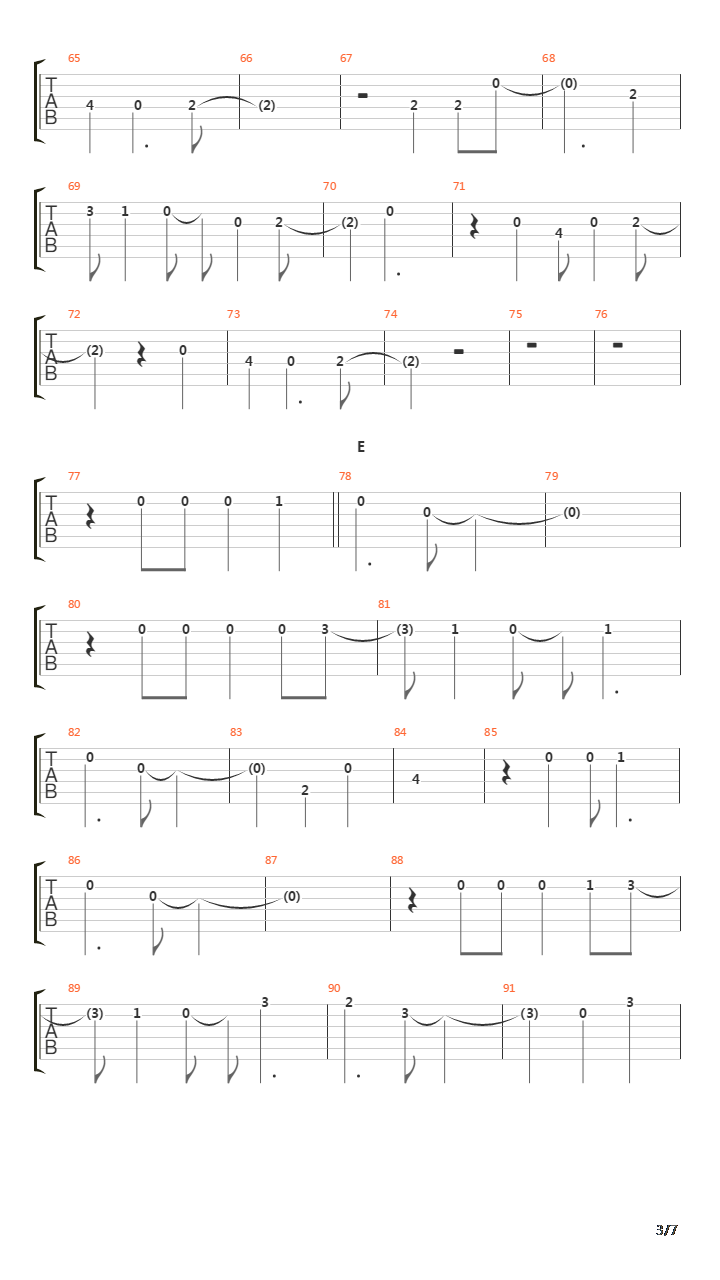 Anata吉他谱