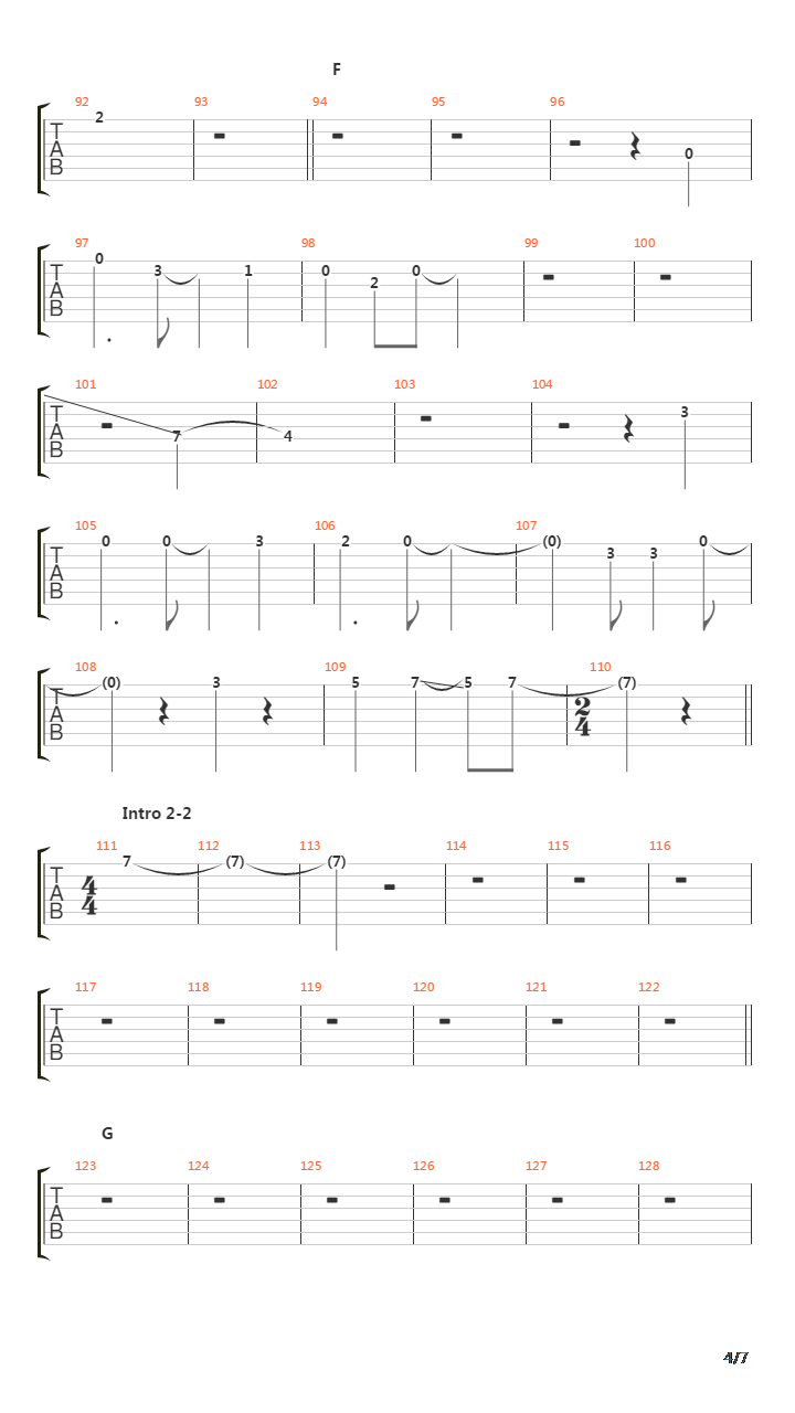 Anata吉他谱