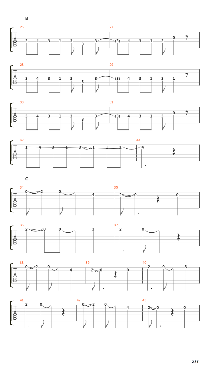 As One吉他谱