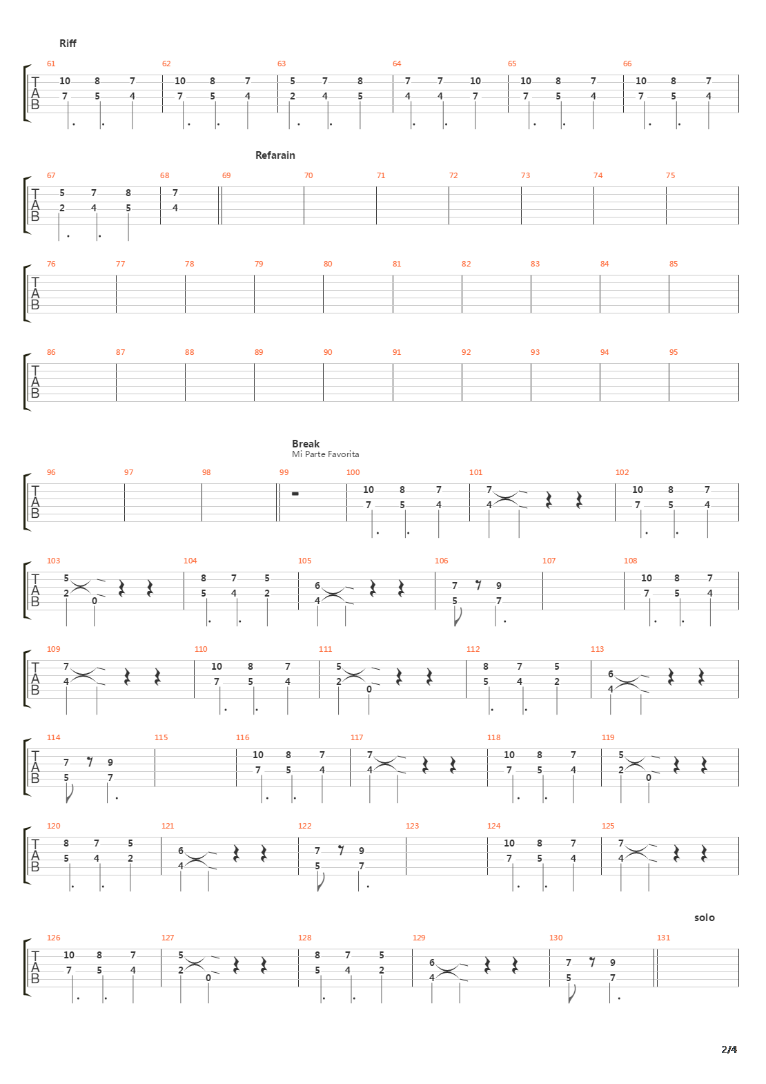 Dune吉他谱