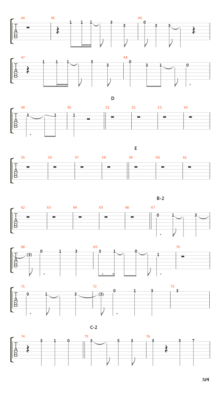 Farewell吉他谱