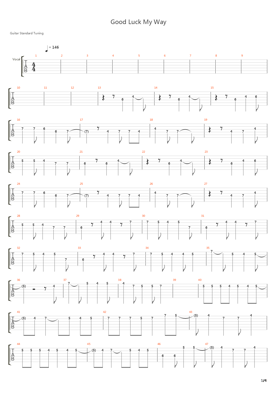 Good Luck My Way吉他谱