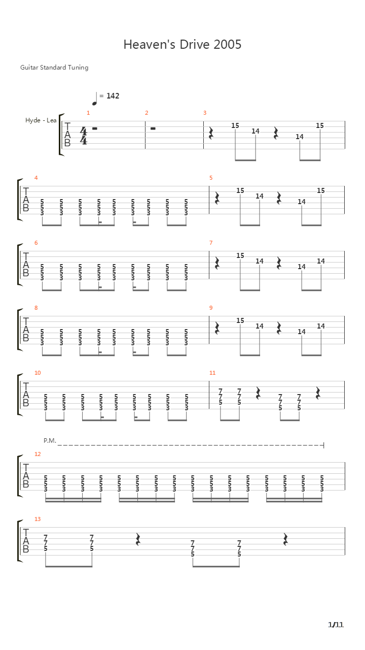 Heavens Drive吉他谱