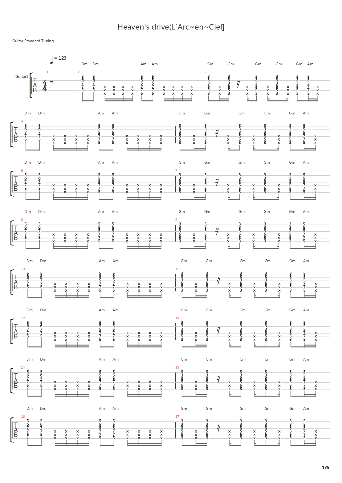 Heavens Drive吉他谱