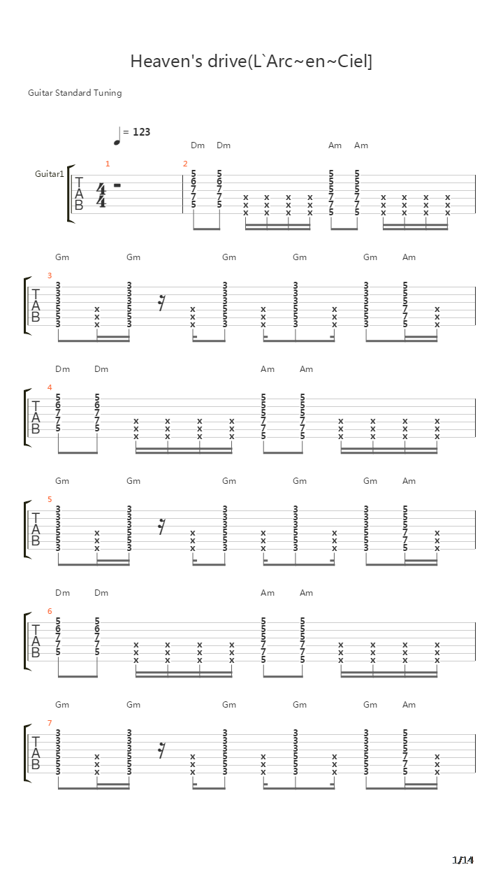 Heavens Drive吉他谱