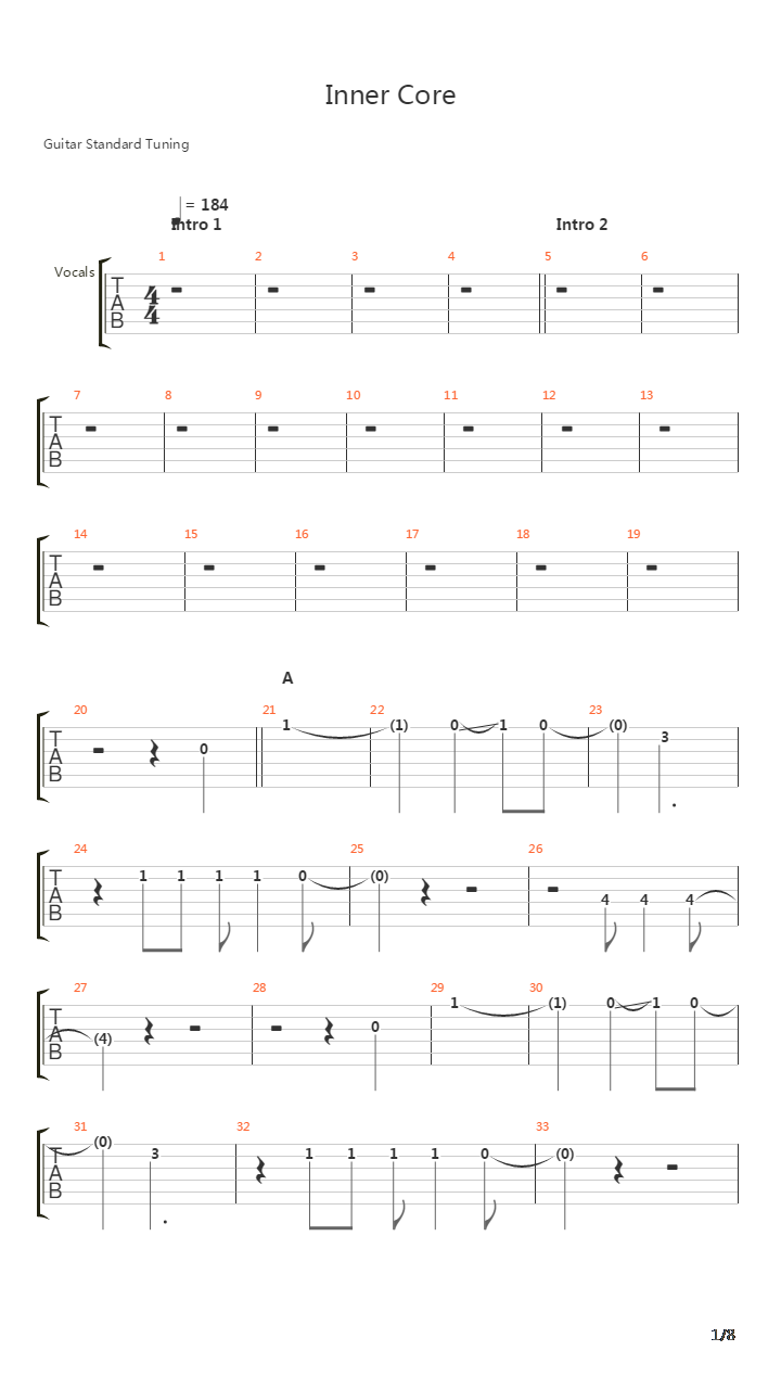 Inner Core吉他谱