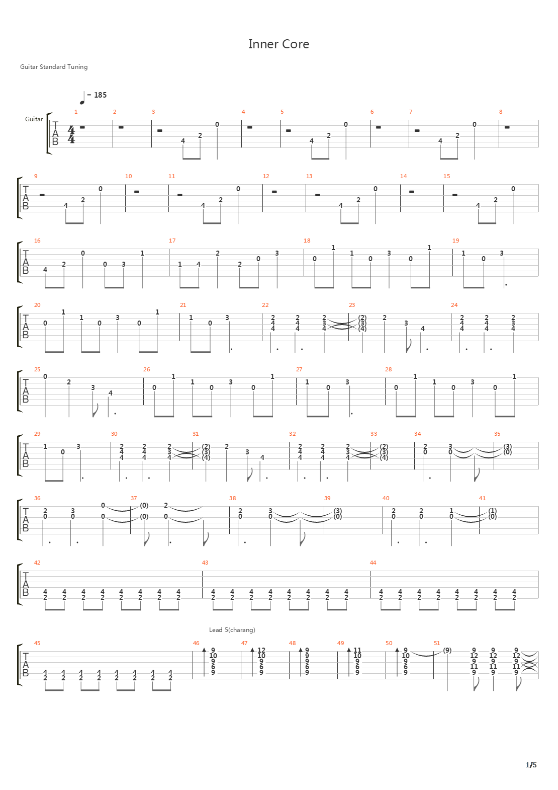 Inner Core吉他谱