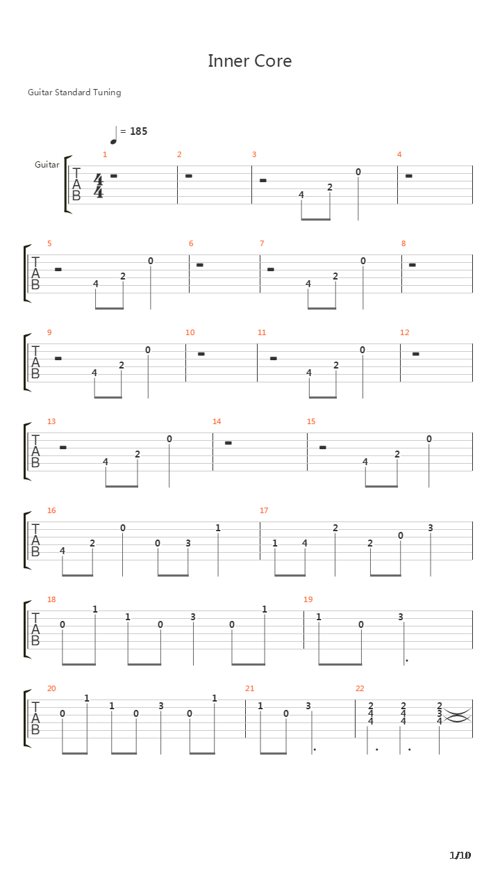 Inner Core吉他谱