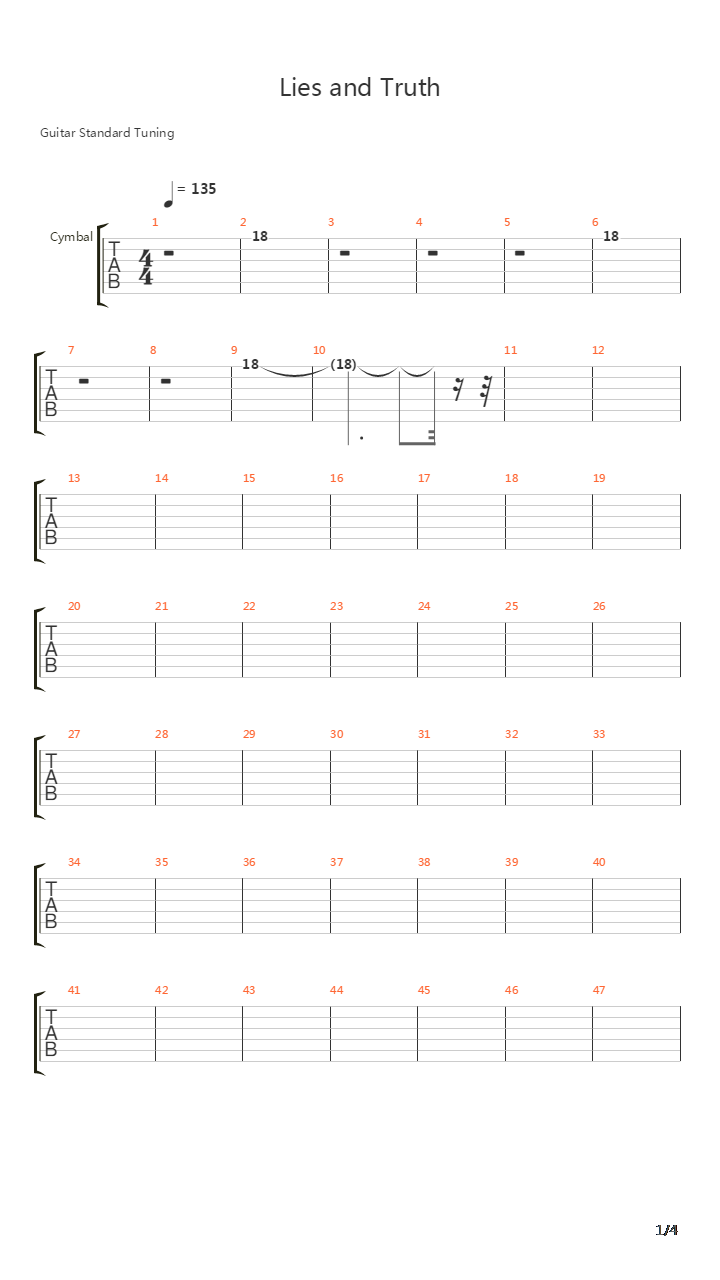 Lies And Truth吉他谱