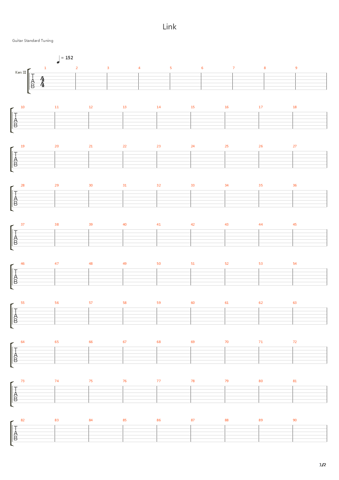 Link吉他谱