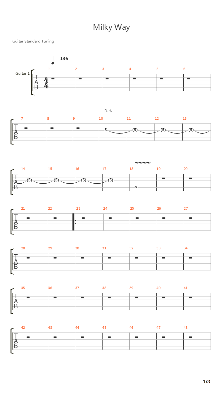 Milky吉他谱