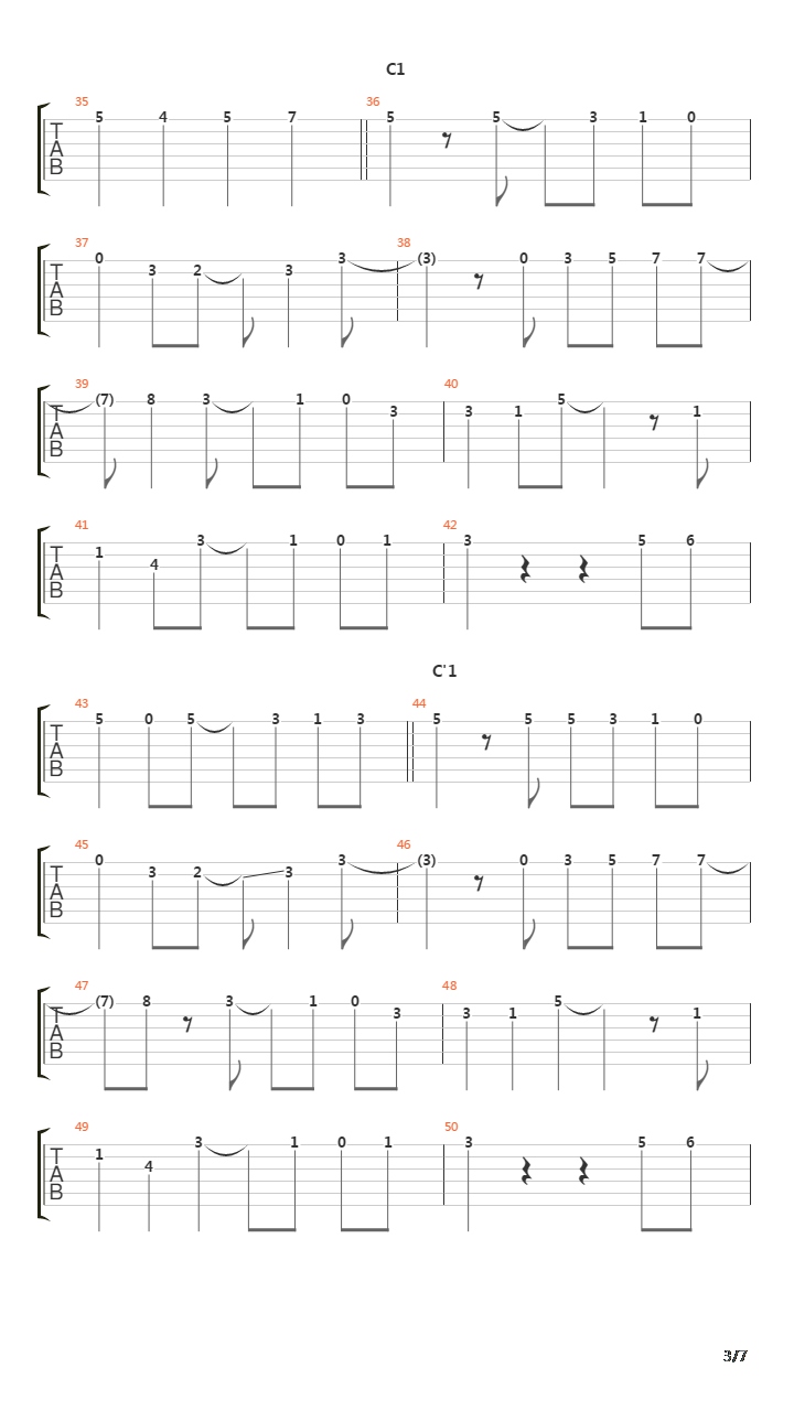 Pieces吉他谱