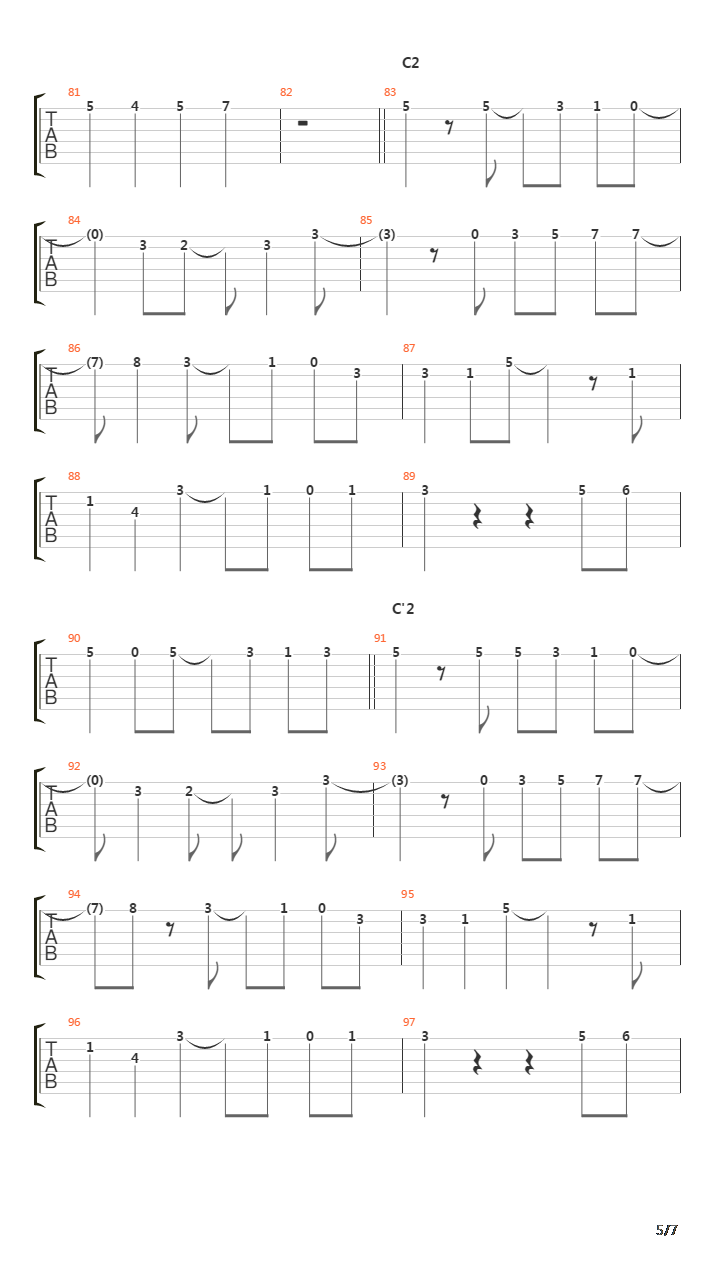 Pieces吉他谱