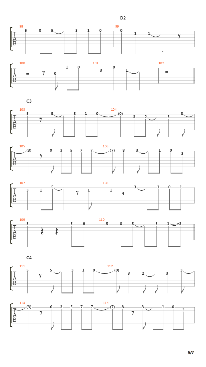 Pieces吉他谱