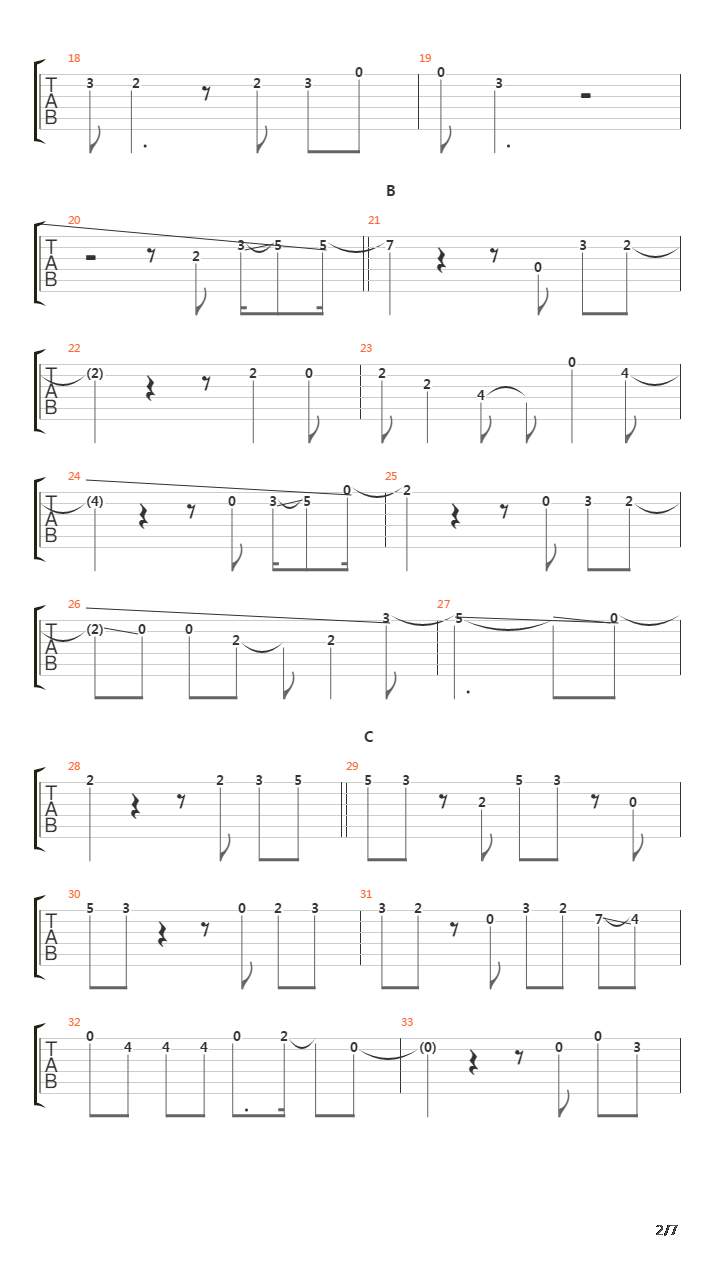 虹(Niji)吉他谱