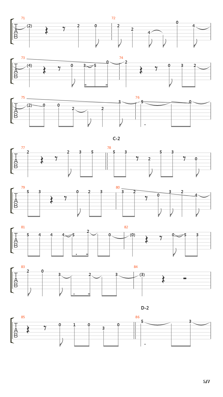 虹(Niji)吉他谱