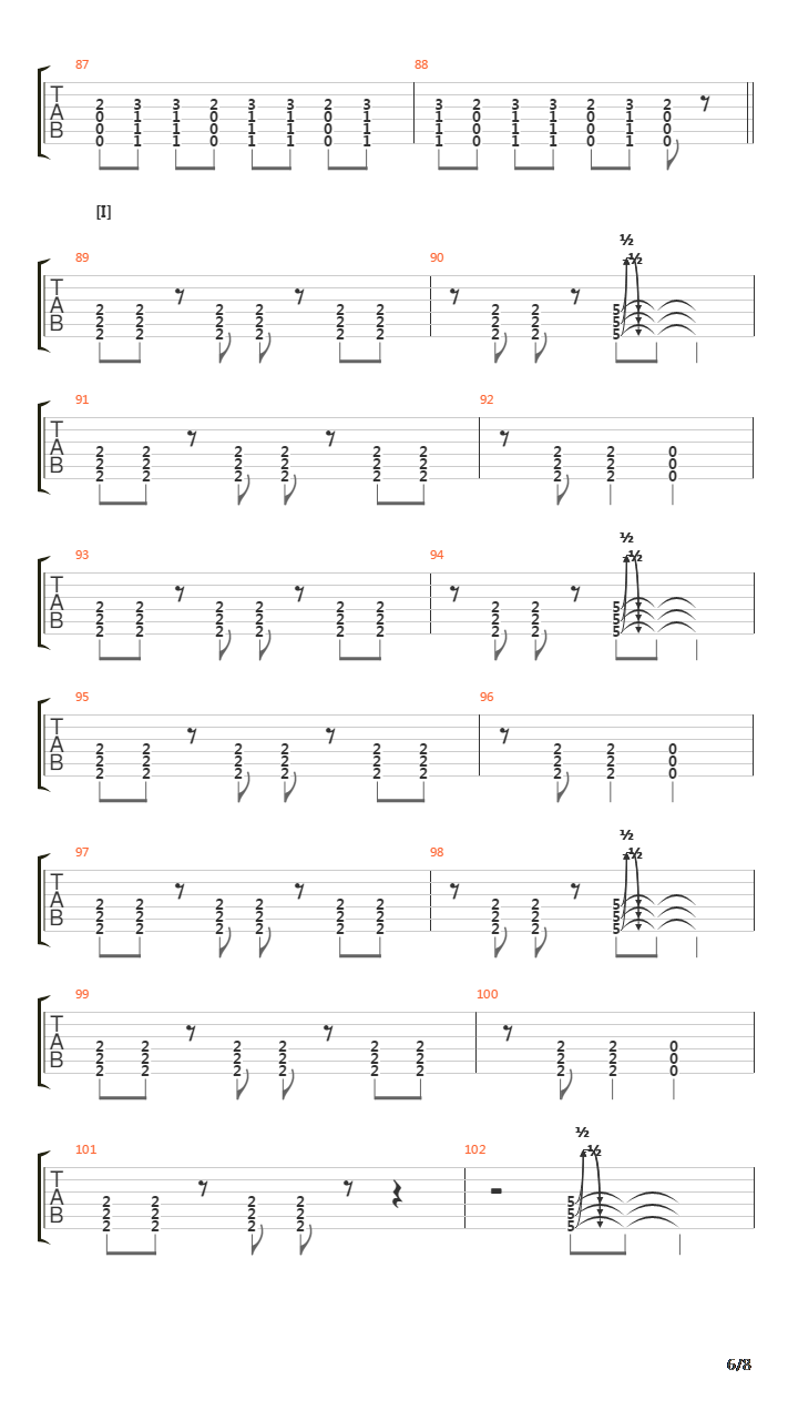 Damaged吉他谱