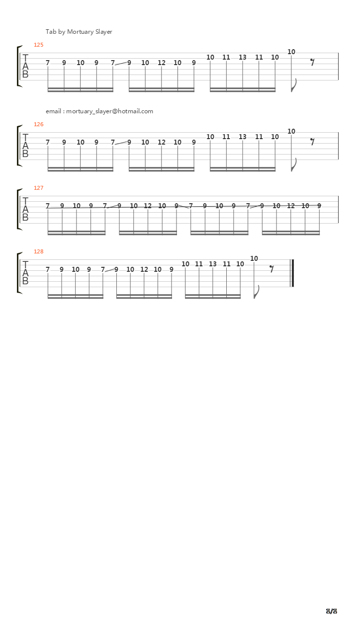 Damaged吉他谱