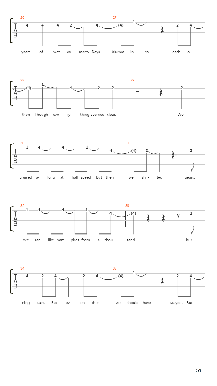 Audience Of One吉他谱