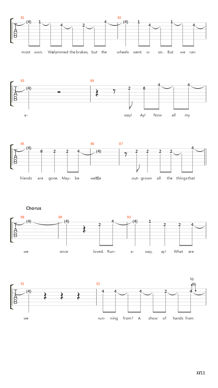 Audience Of One吉他谱