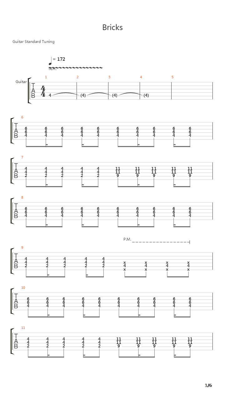 Bricks吉他谱