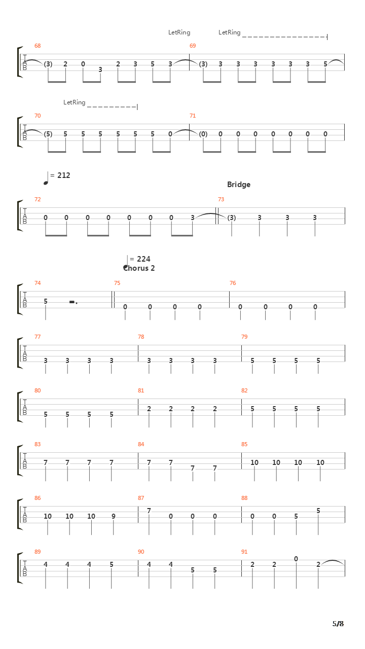 Endgame吉他谱