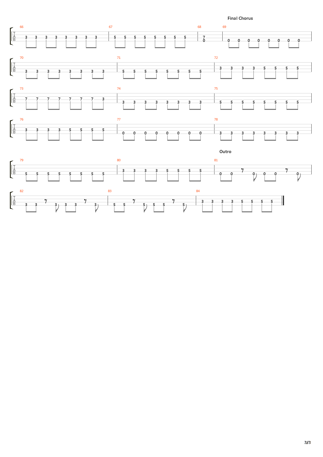 Endgame吉他谱