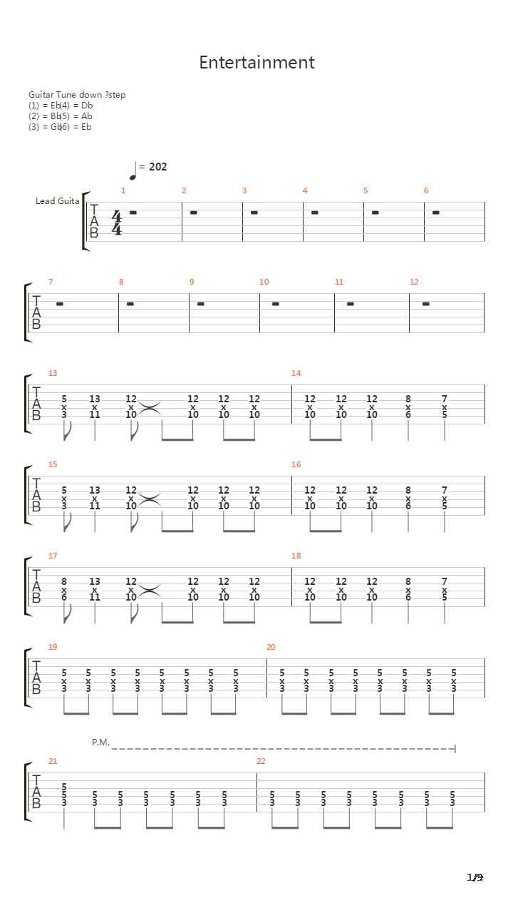 Entertainment吉他谱