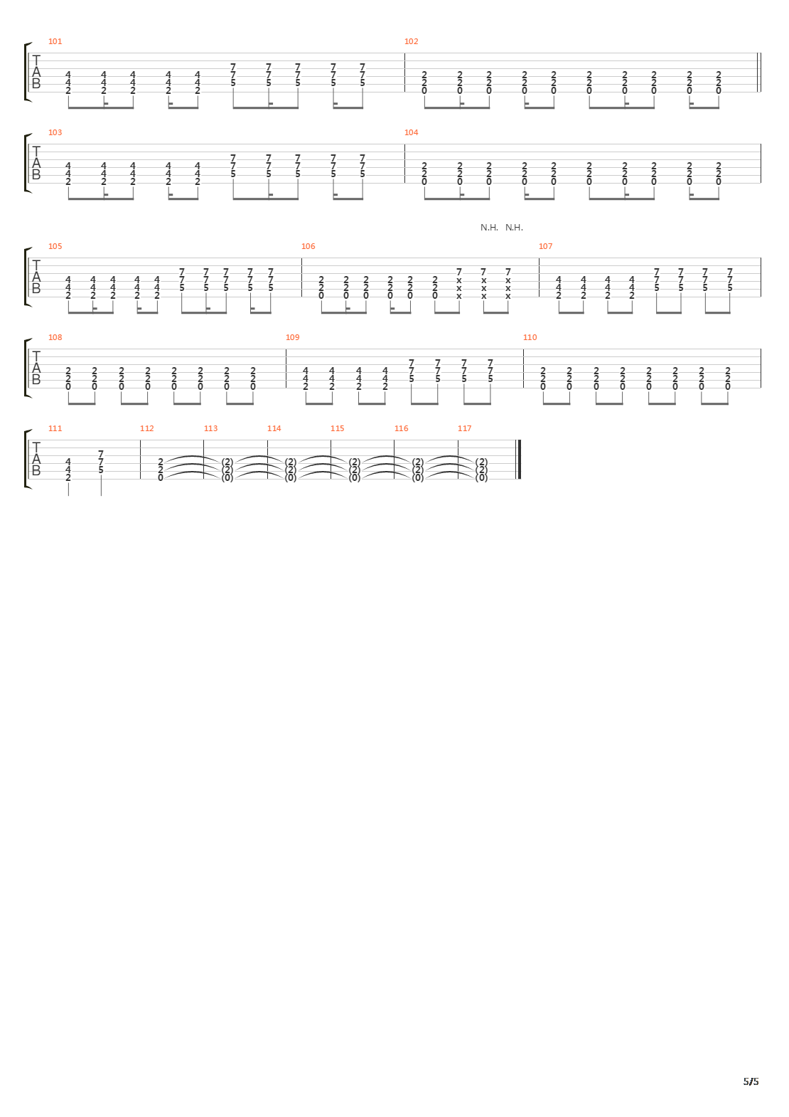 Kotov Sydrome吉他谱