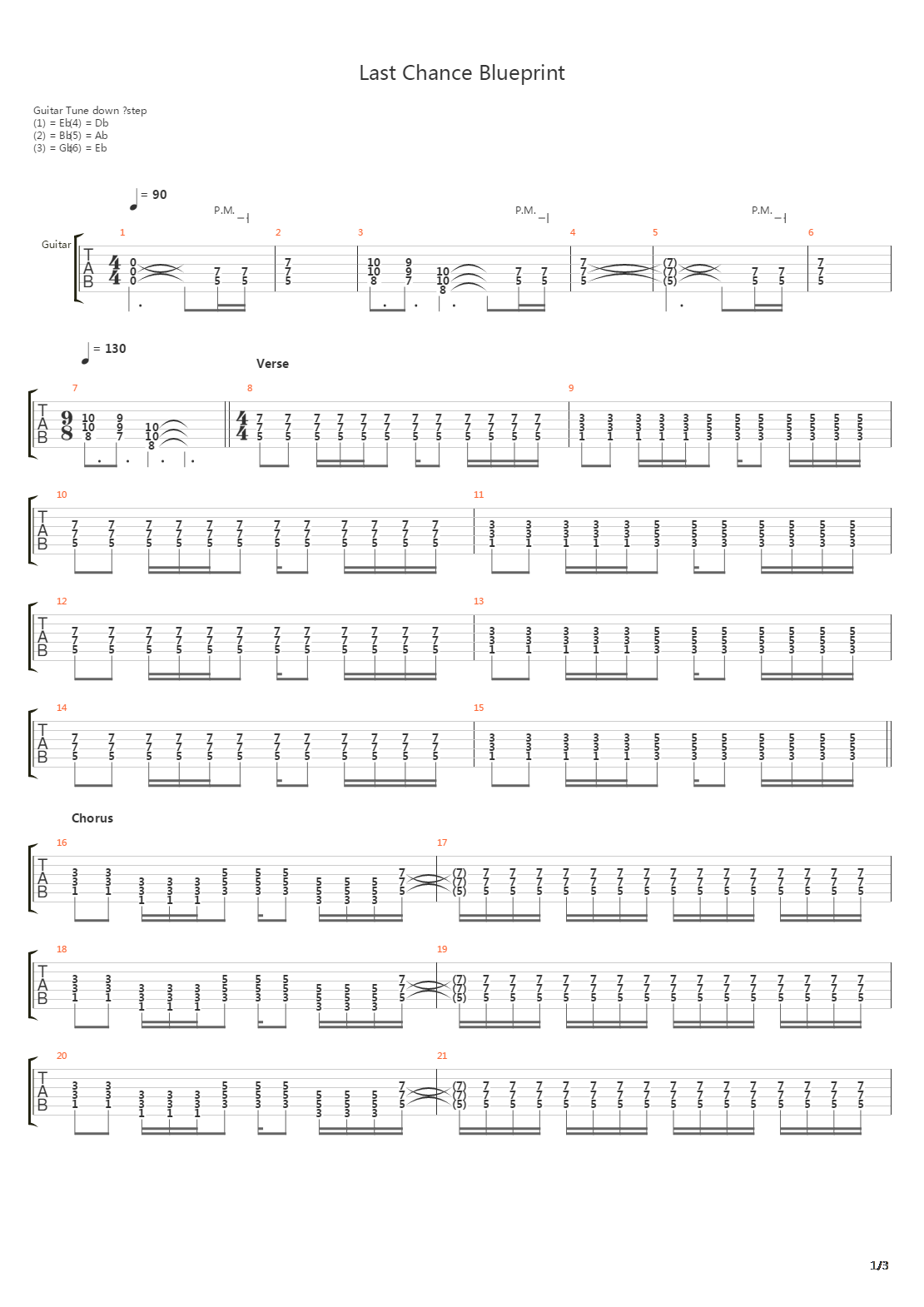 Last Chance Blueprint吉他谱