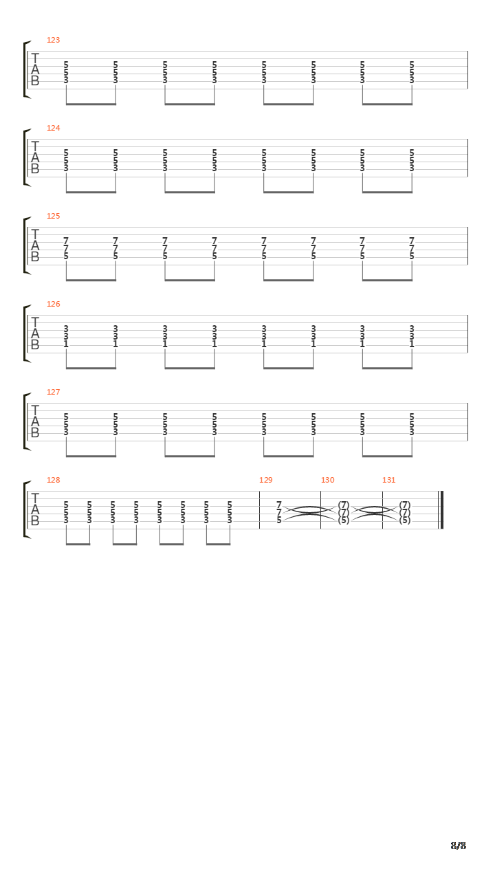 Long Forgotten Sons吉他谱