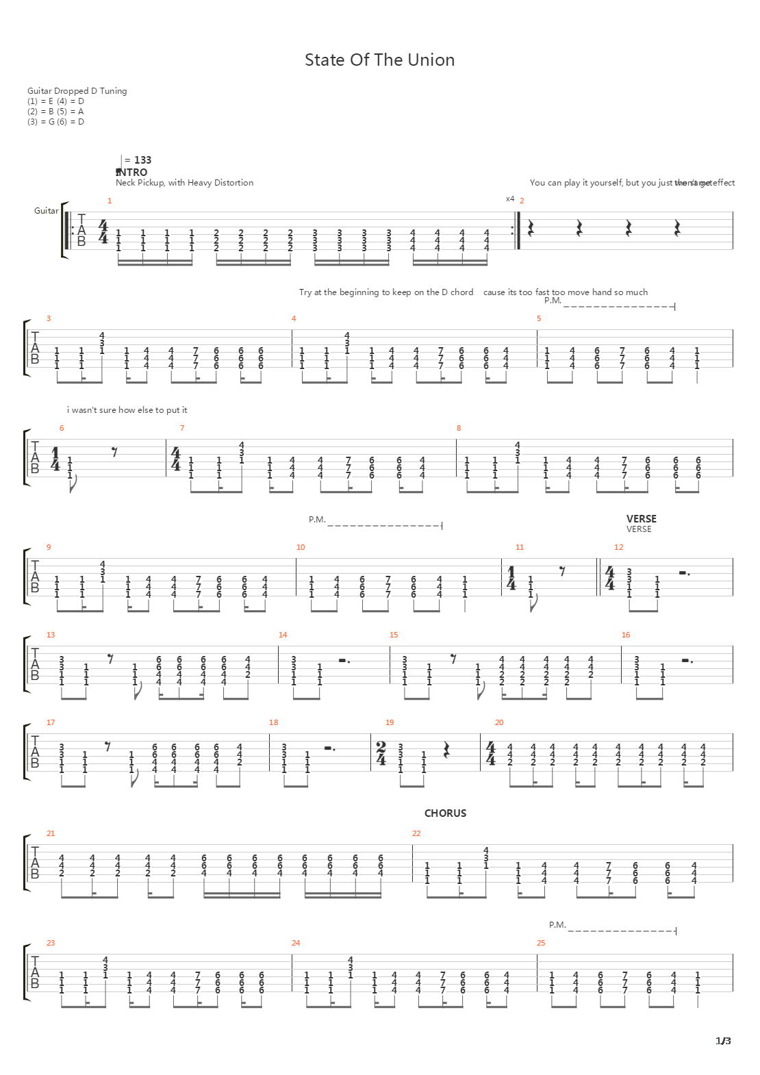 State Of The Union吉他谱