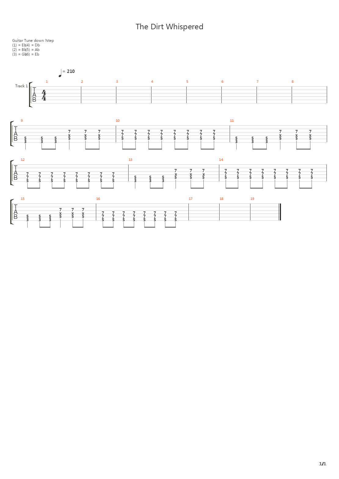 The Dirt Whispered吉他谱