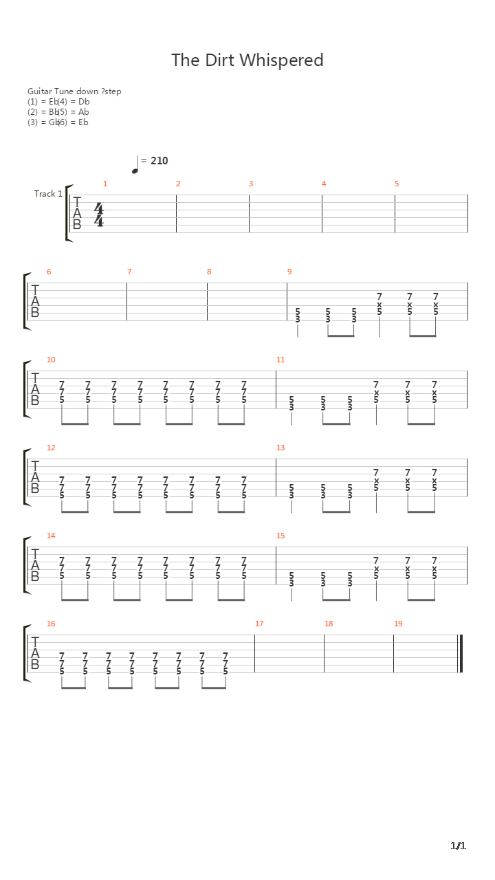 The Dirt Whispered吉他谱