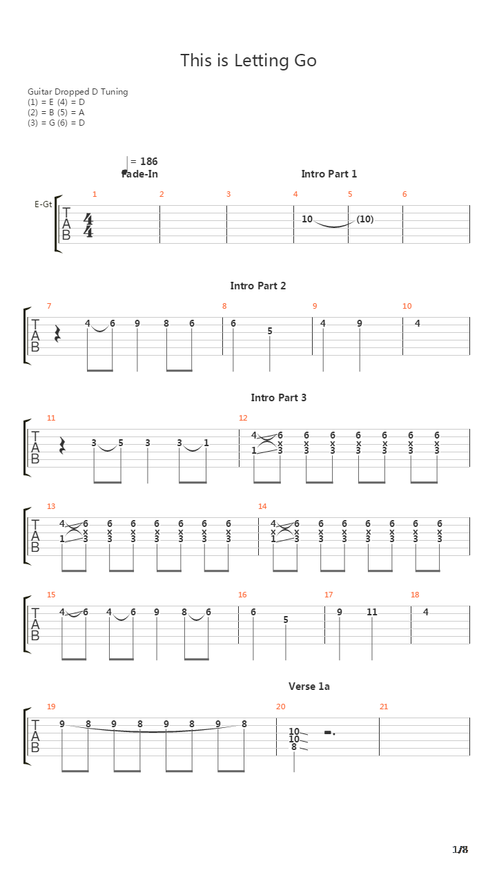 This Is Letting Go吉他谱