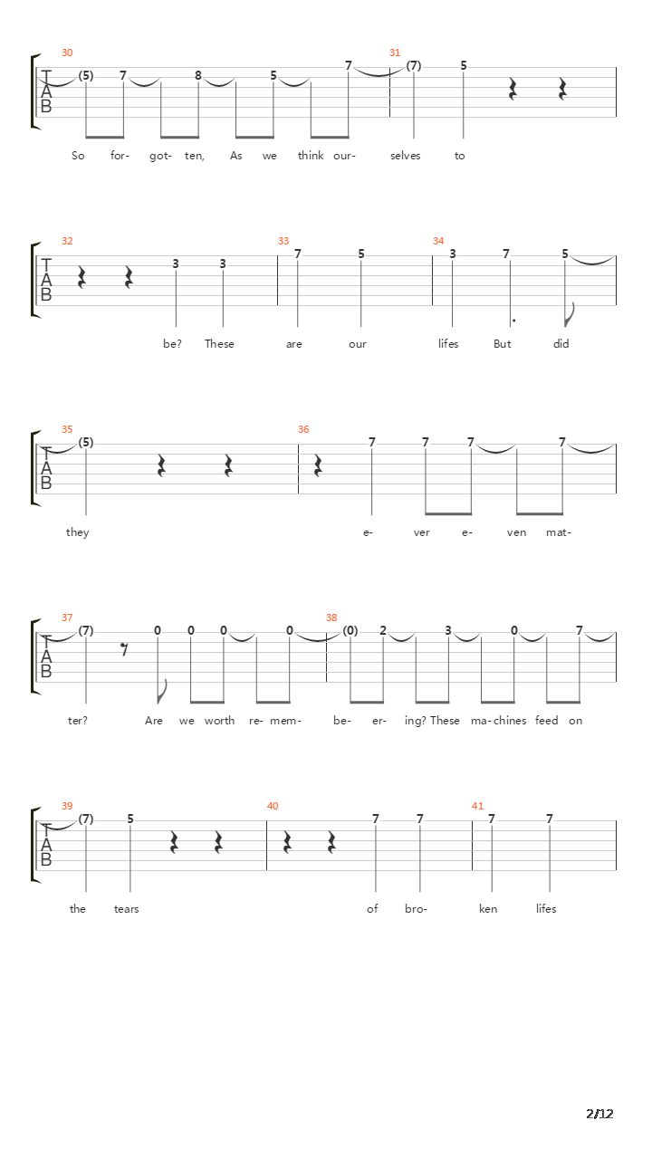 Tip The Scales吉他谱