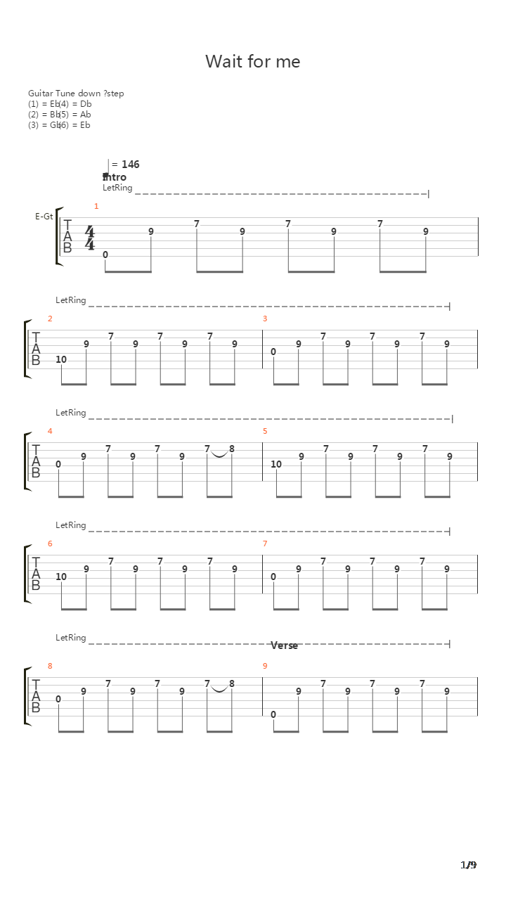 Wait For Me吉他谱