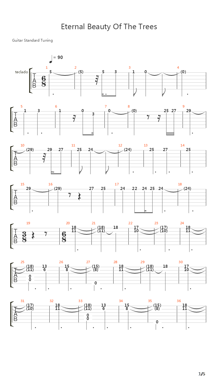 Eternal Beauty Of The Trees吉他谱