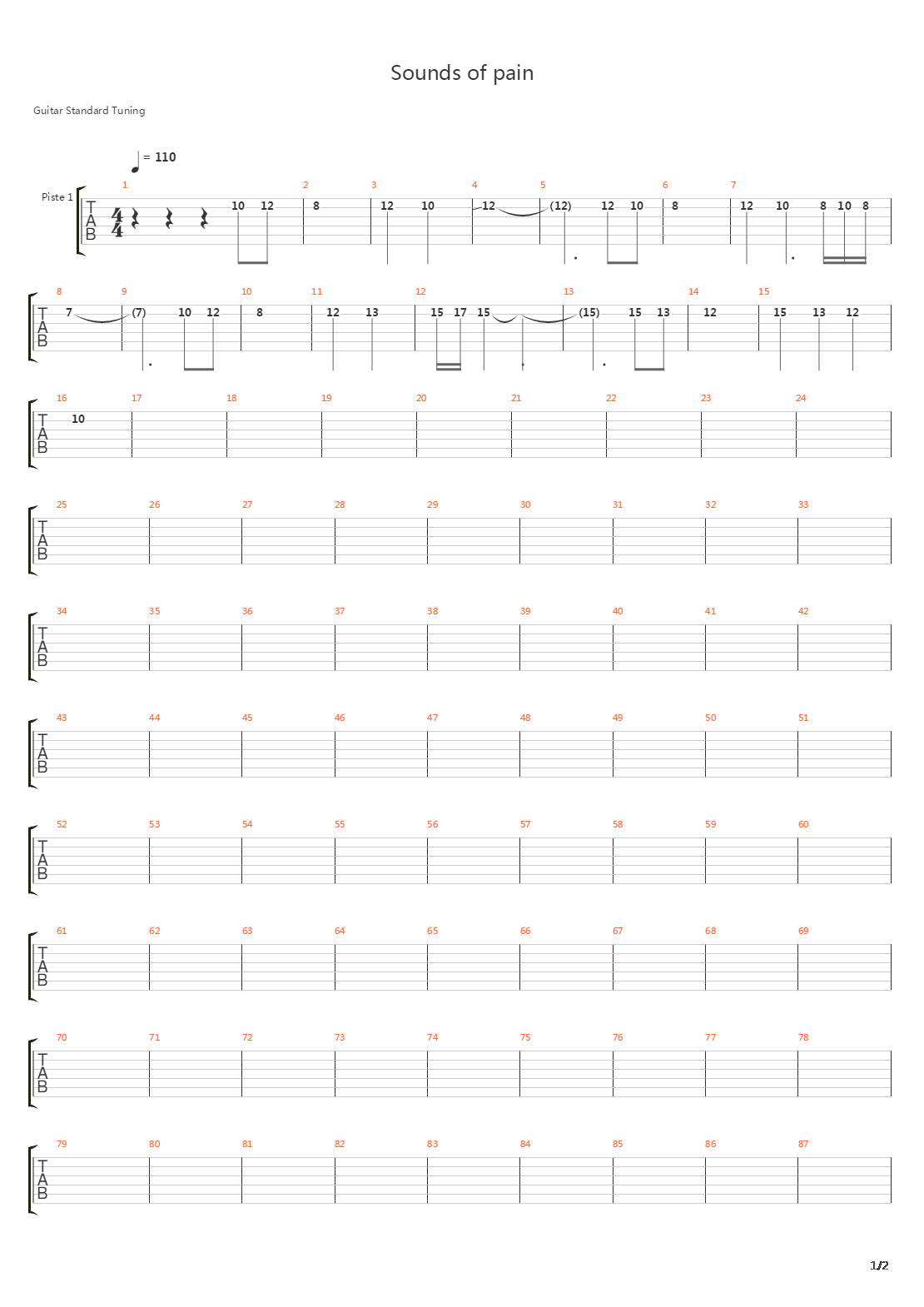 Sounds Of Pain吉他谱
