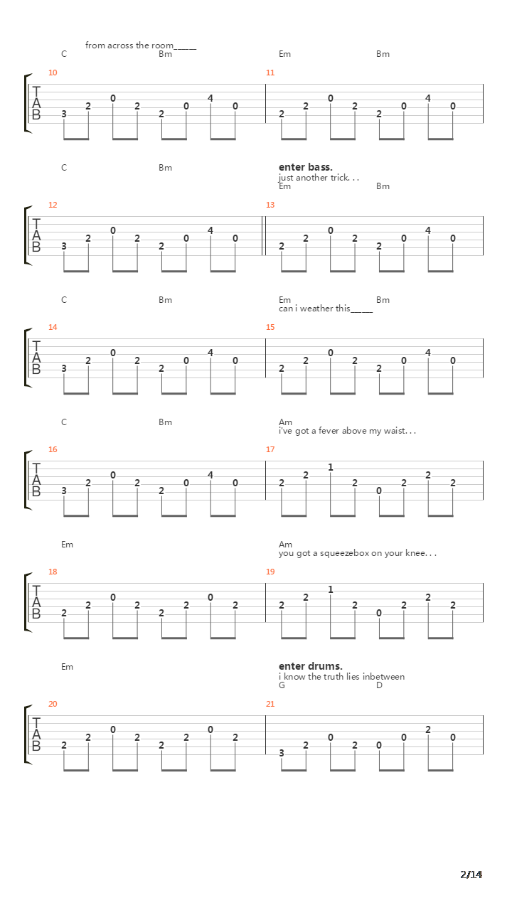 Concertina吉他谱