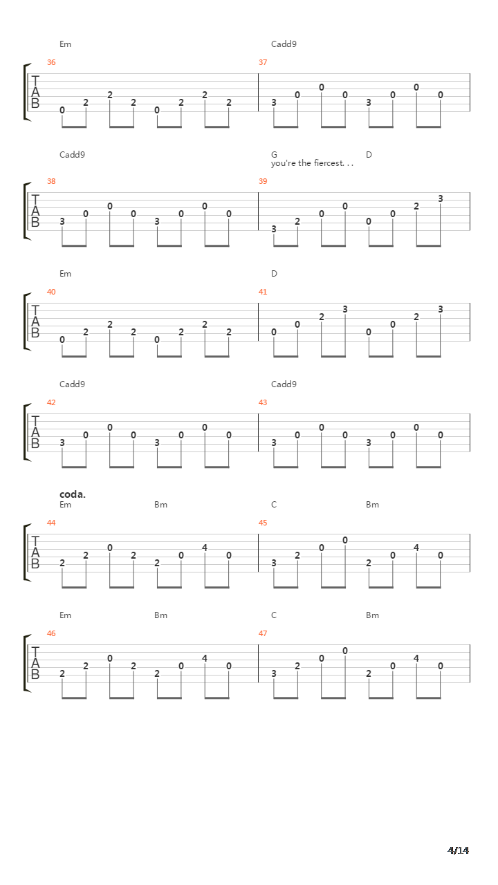 Concertina吉他谱