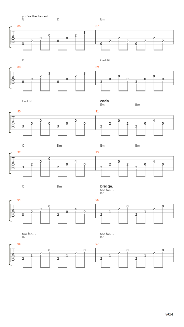 Concertina吉他谱