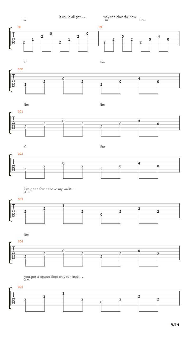 Concertina吉他谱