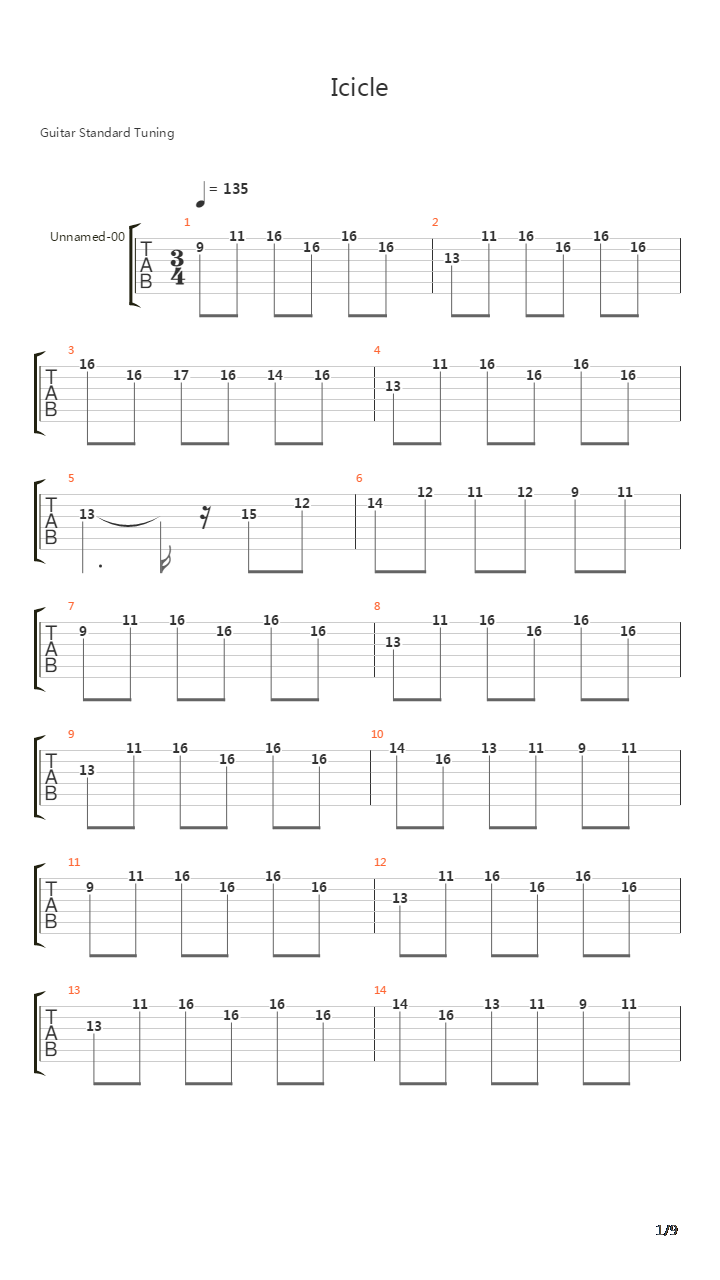Icicle吉他谱